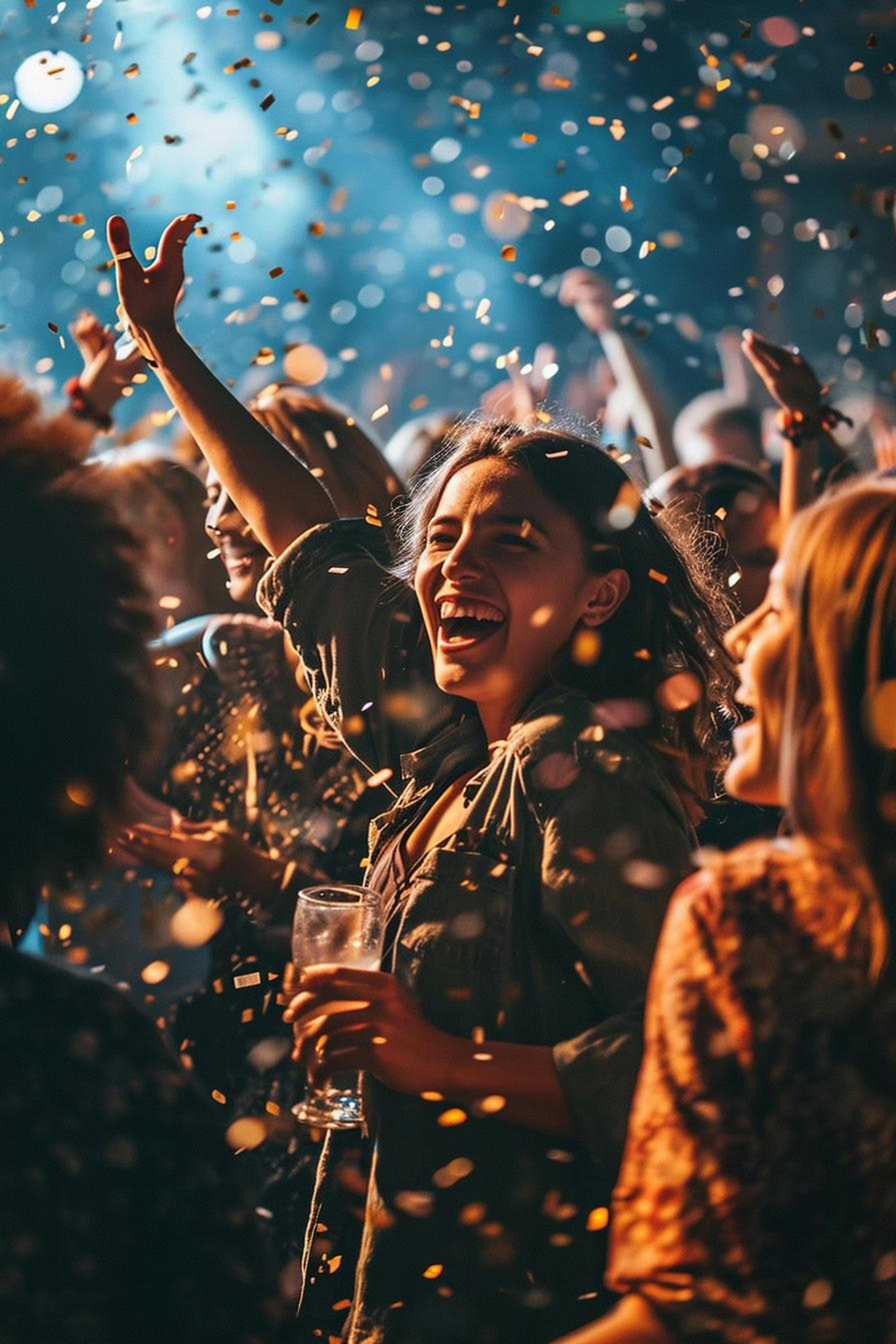 Party with confetti